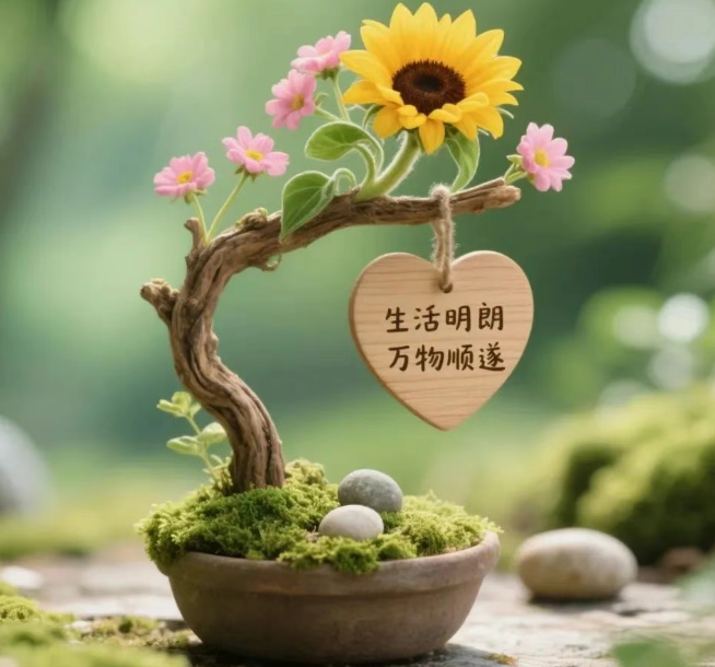 很阳光的一段话：生活明朗，万事顺遂，