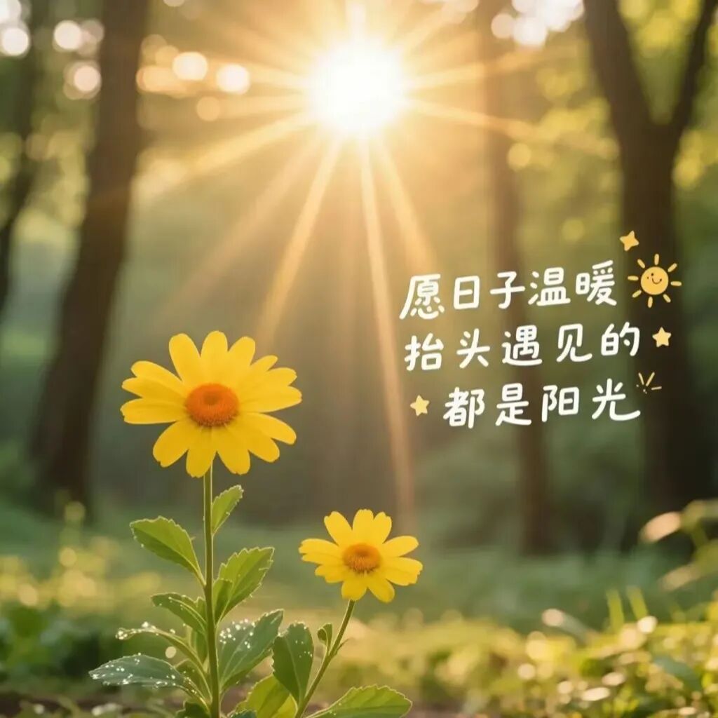 很阳光的一段话：持你所念，生活终会为你开花。